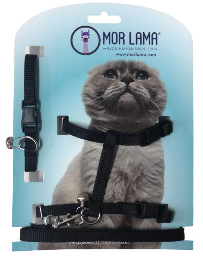 Kedi Göğüs Tasması Siyah