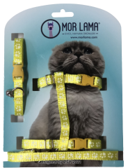 Kedi Göğüs Tasması Sarı Patili