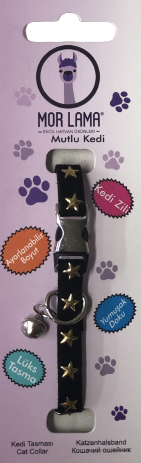 Kedi Boyun Tasması Taşlı Siyah