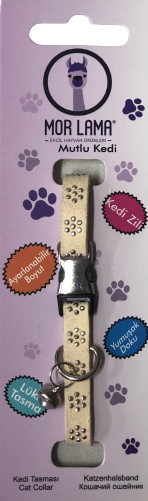 Kedi Boyun Tasması Taşlı Bej