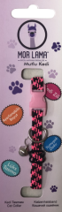 Kedi Boyun Tasması Lastikli Pembe Siyah