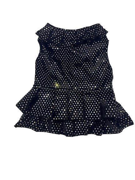 Mor Lama Diamond Siyah Etekli Elbise Large