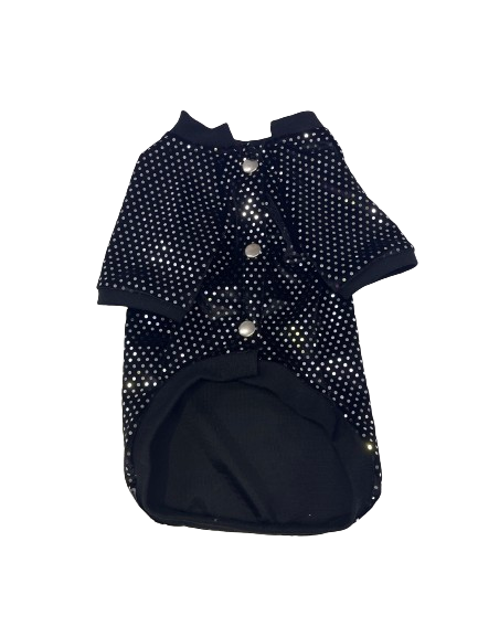 Mor Lama Diamond Siyah Çıtçıtlı Elbise Small