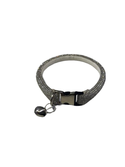 Mor Lama Diamond Silver Boyun Tasması S
