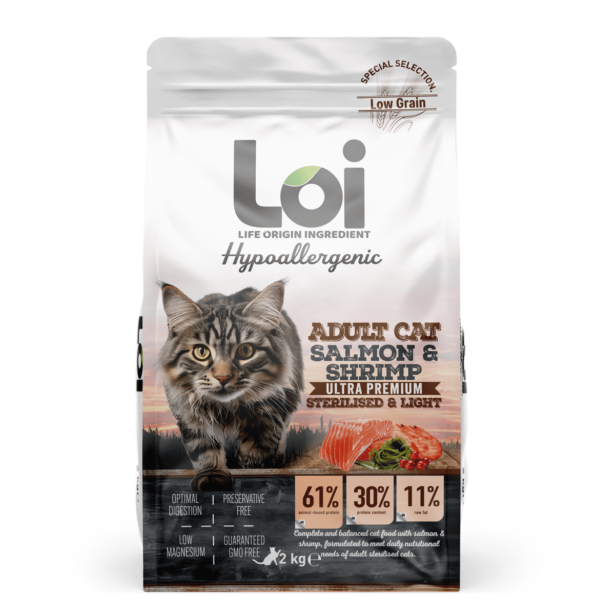 Loi Steril Kedi Maması Somon Karides 2kg