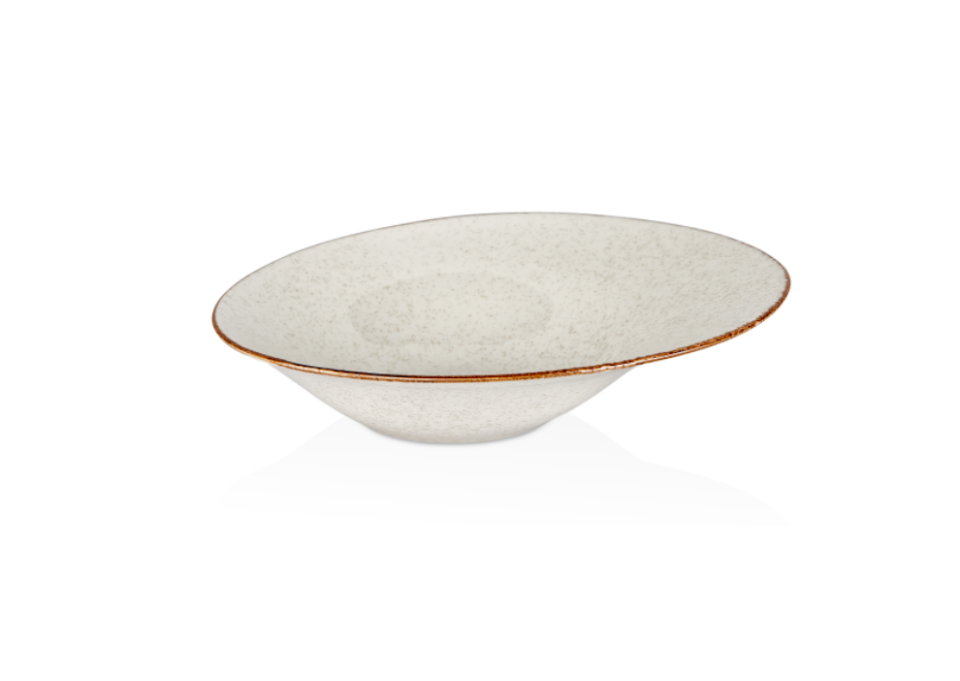 By Bone  Beyaz Gabbro Çukur Tabak 27 Cm