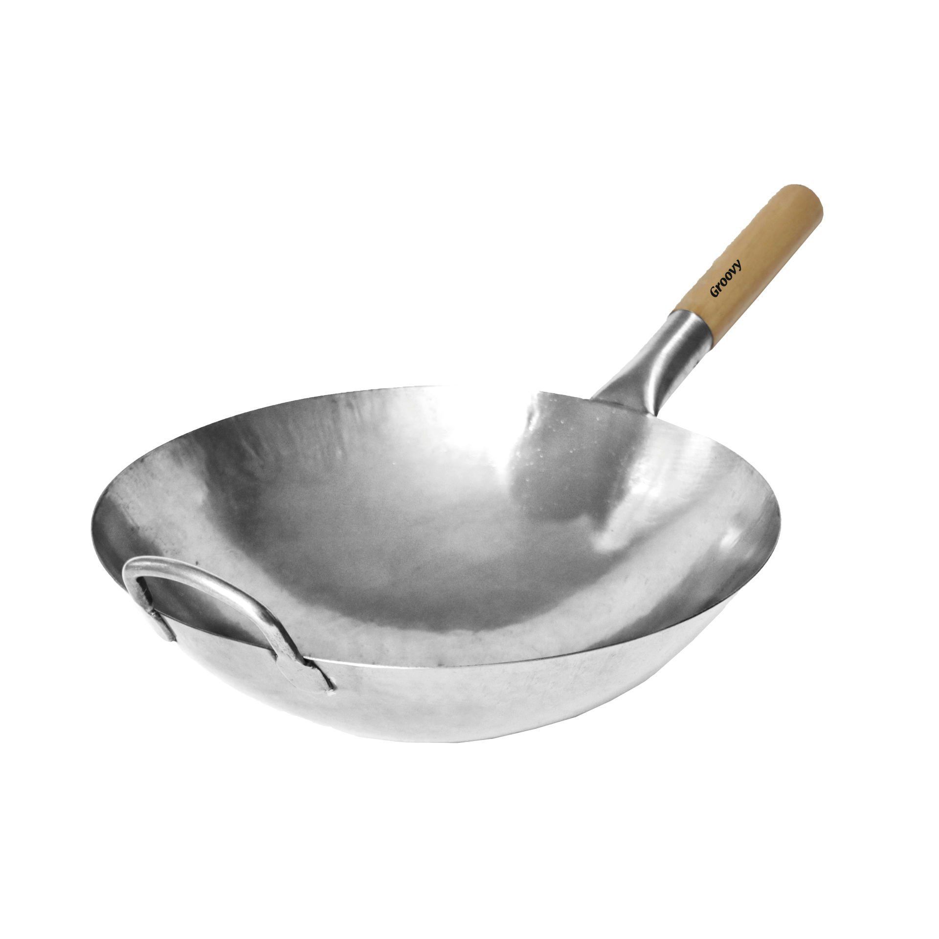 Karbon Çelik Wok Tava 36 Cm