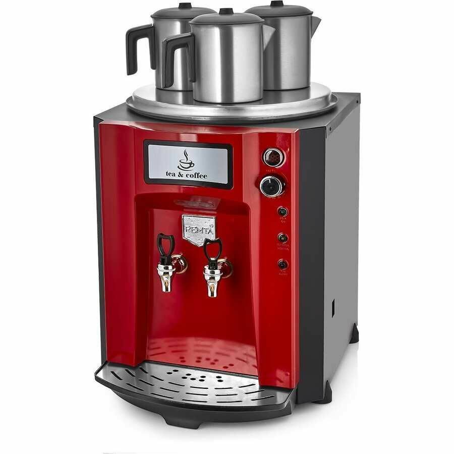 Remta Premium Kırmızı Çay Makinesi (Otomatik Su Almalı)