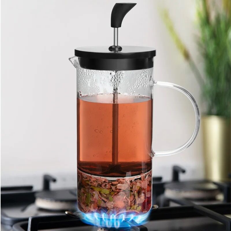 CAMBU French Press Ateşe Dayanıklı Borosilikat Cam Demlik 600 ml