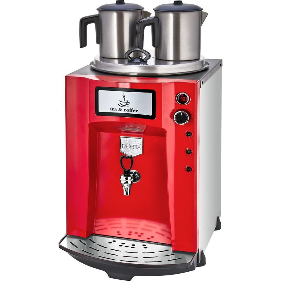 Remta 2 Demlikli Premium Jumbo Çay Makinesi 23 lt Şamandıralı (Şebekeden Su Alma)