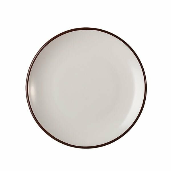 ID Fine Modest Brown Lona Düz Tabak 25 Cm