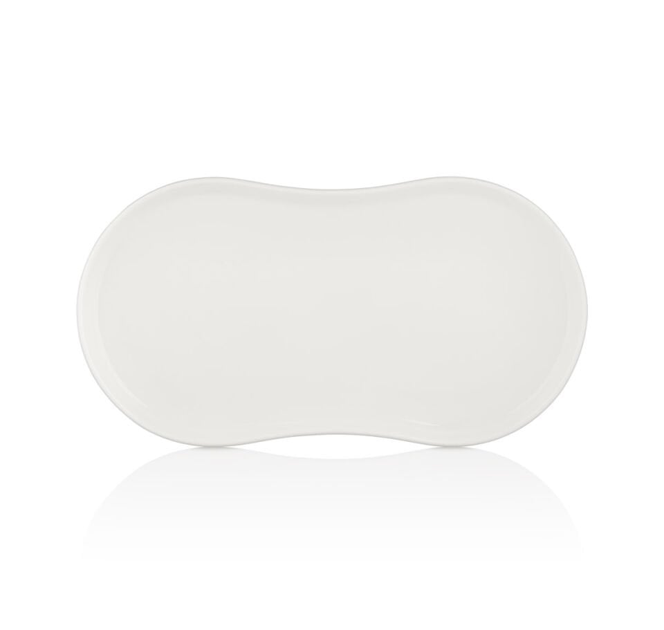 By Bone  Smooth Beyaz 38 Cm Dikdörtgen Tabak 38 Cm