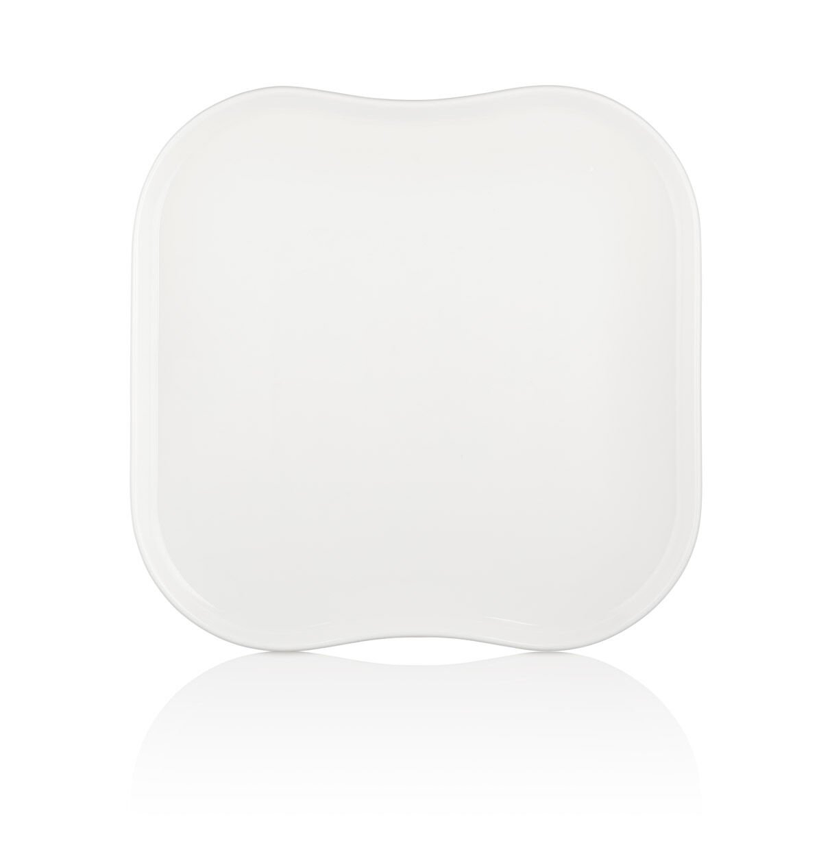By Bone Whıte Smooth Kare Tabak  40 Cm