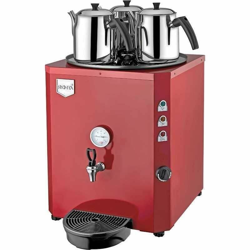 Remta Üç Demlik Jumbo Çay Makinesi 40 Litre (Otomatik Su Alma, Damacana)