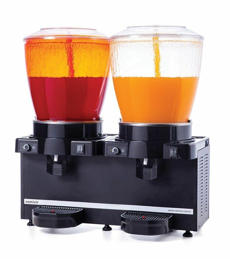 SAMIXIR Panoramik 22 Twin Fıskiyeli Soğuk İçecek Dispenseri 22+22 Litre