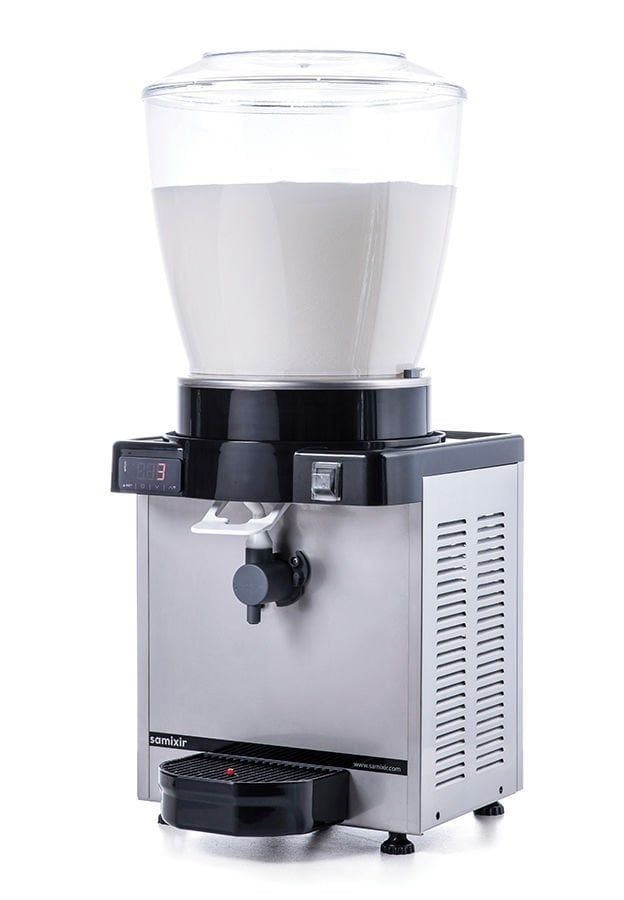 SAMIXIR KAM22 Panoramik Köpüklü Ayran Dispenseri 22 Litre Inox