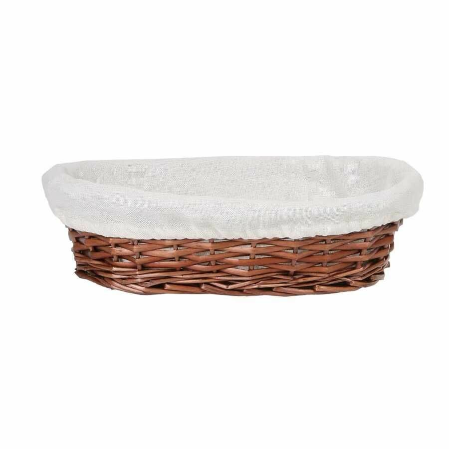 Hasır Bezli Oval Sepet 24 Cm