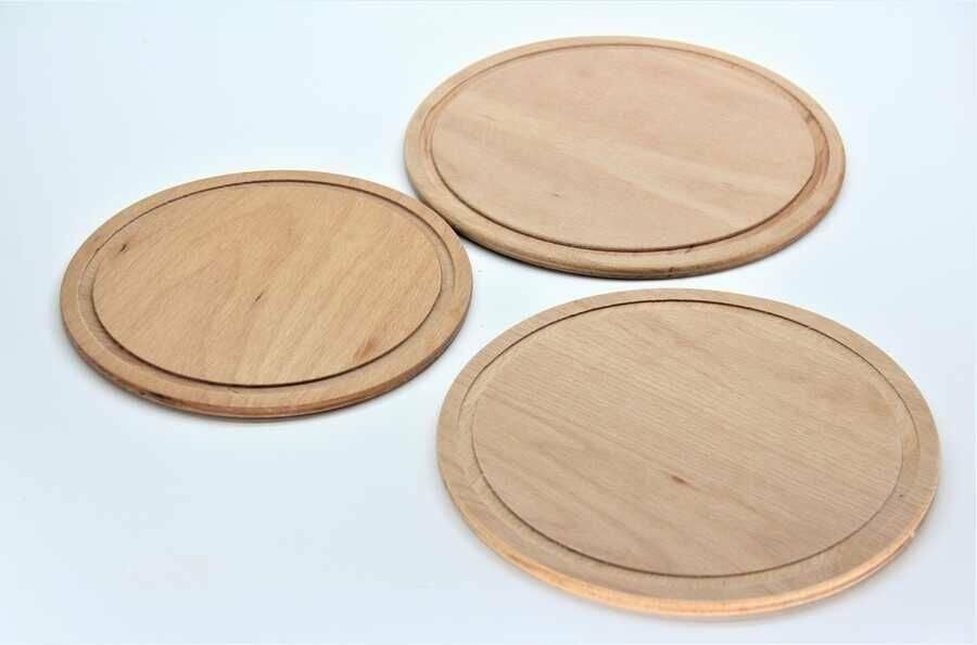 Npicco Ahşap Pizza Tabağı 28 Cm (10 Adet)