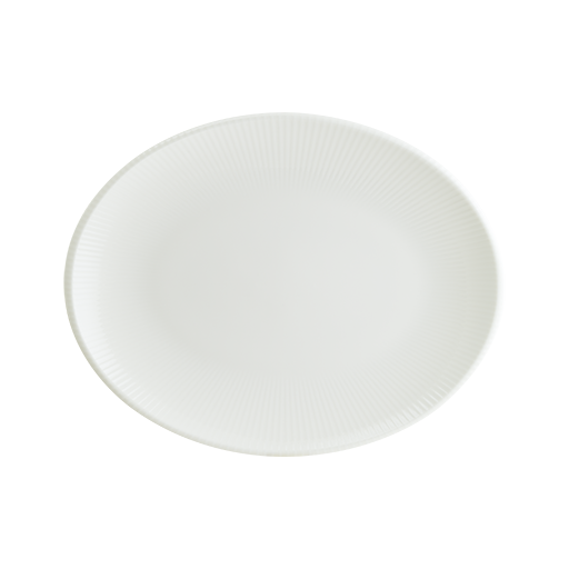 Iris White Moove Oval Tabak 31*24 Cm