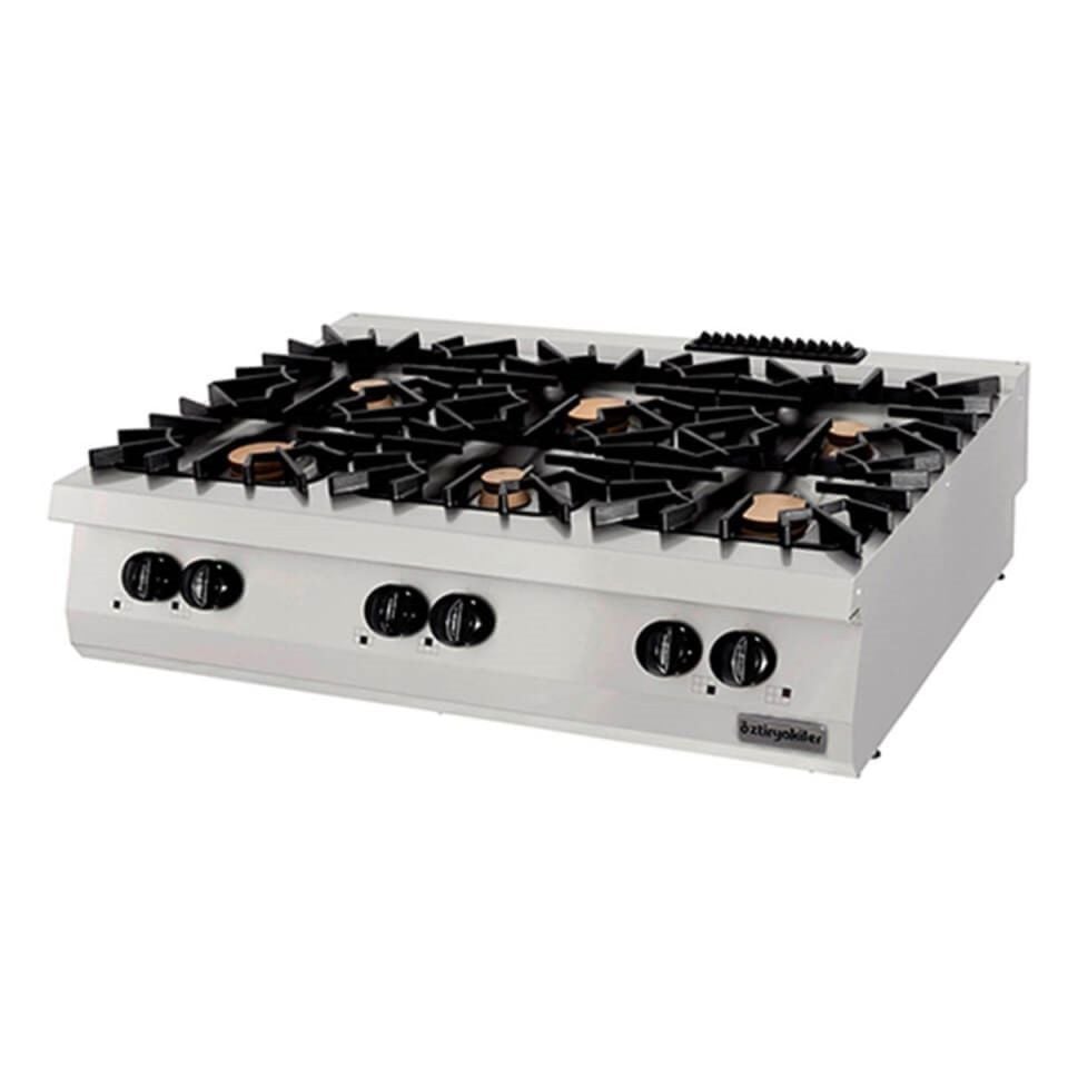 Öztiryakiler 900 Seri Set Üstü 6 Gözlü Ocak