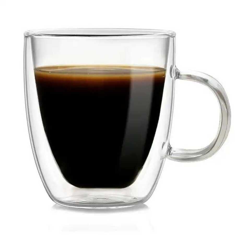 Çift Katman Kulplu Bardak 90 ML (12 Adet)