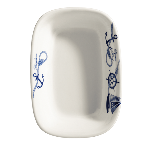 Navy Gourmet Dikdörtgen Kayık Tabak 20*14 Cm