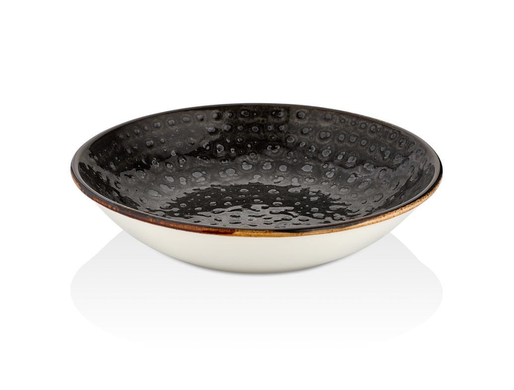 By Bone  Cowry Black Flavor Çukur Tabak 25 Cm