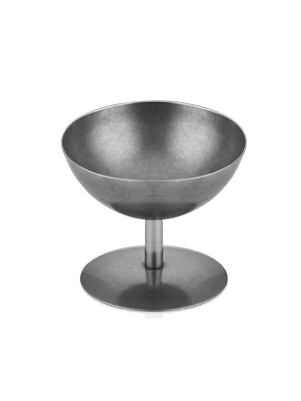 Çelik Eskitme Ayaklı Dondurmalık 9 Cm