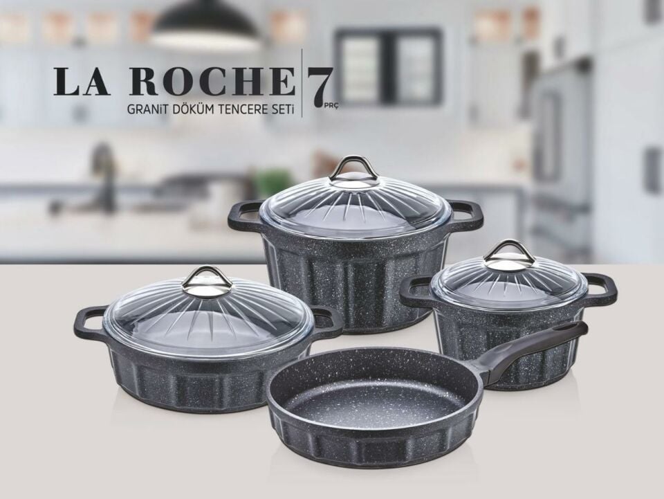 Döküm Granit 7 Parça Tencere Seti