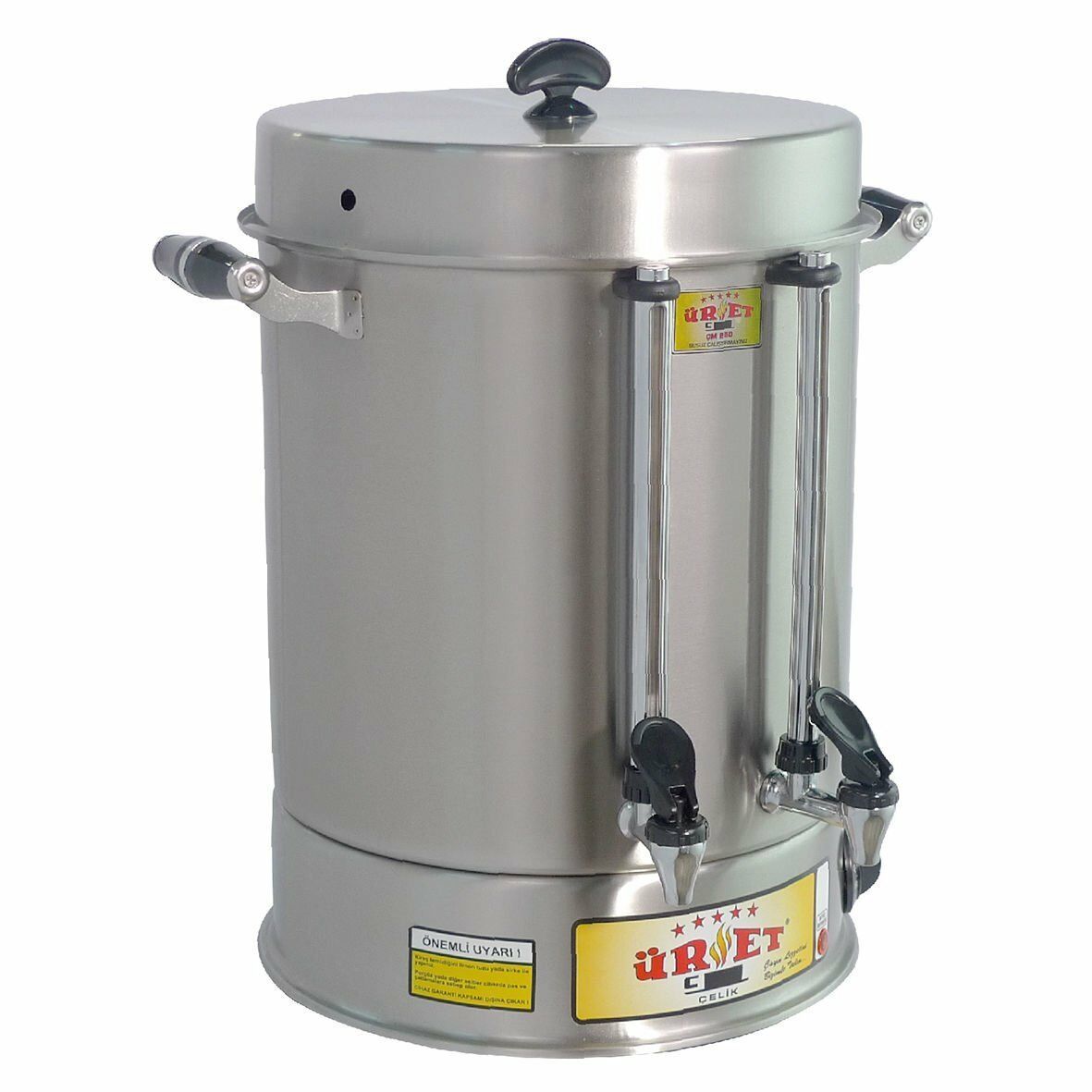 Üret Çelik 22 Litre Metal Musluklu Çay Makinesi - 250 Bardak