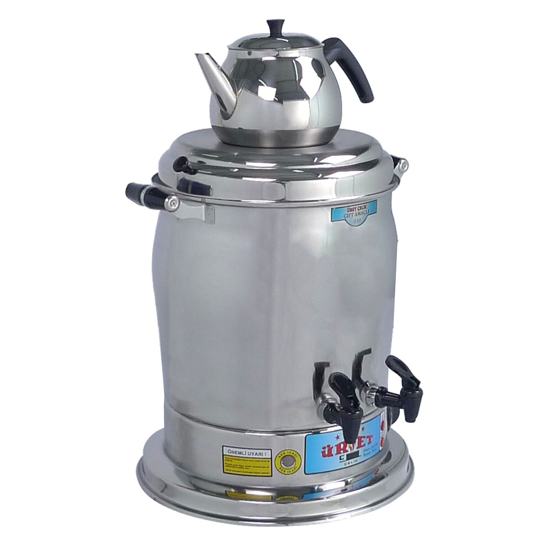 Üret Çelik 12 Litre Çift Amaçlı Lüks Semaver