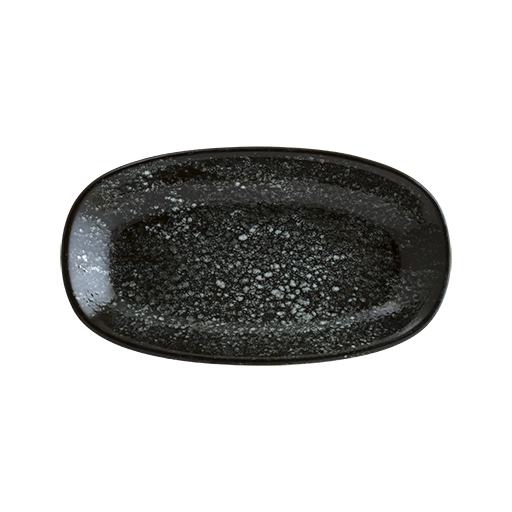 Cosmos Black Gourmet Oval Kayık Tabak 19*11 Cm
