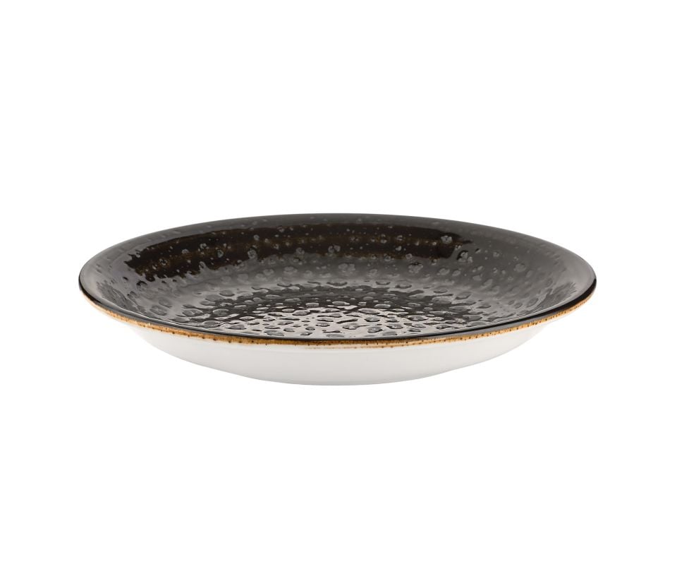 By Bone Cowry Black Zest Çukur Tabak 21 Cm