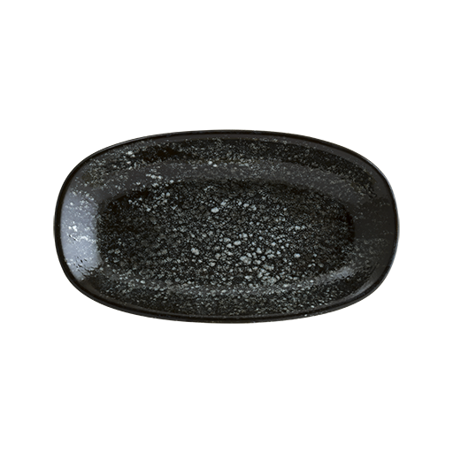 Cosmos Black Gourmet Oval Kayık Tabak 29*17 Cm