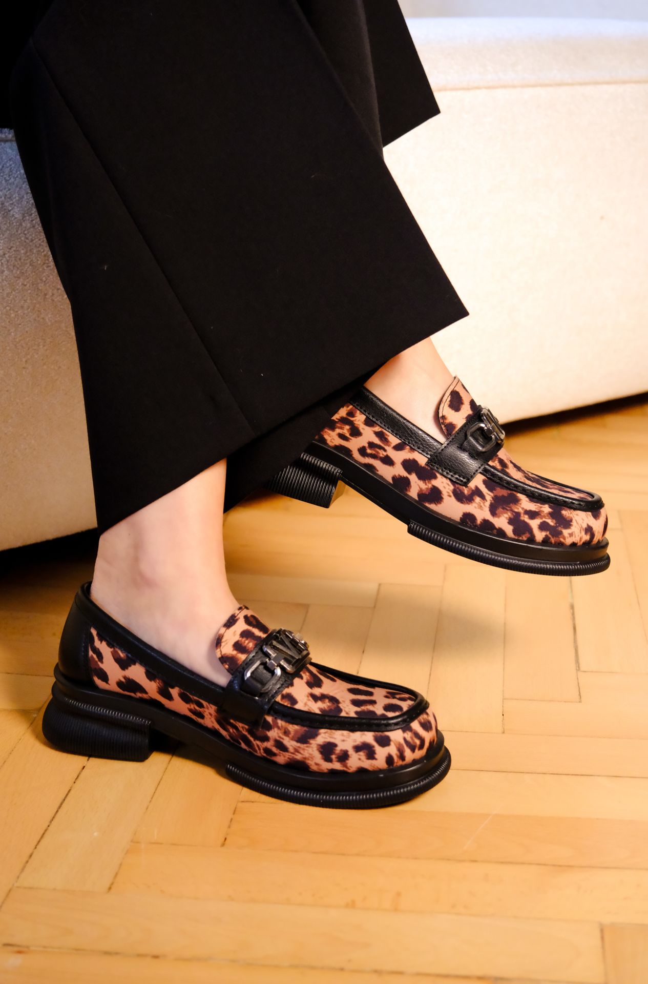 Scarlett Leopar Kadın Loafer