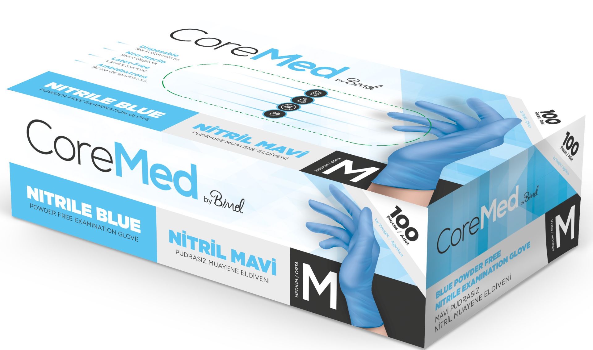 Bimel Mavi Nitril Eldiven