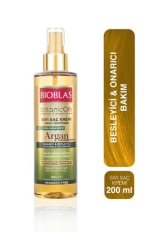 Bioblas Botanic Oils Argan Yağlı Sıvı Saç Kremi 200 Ml Onarıcı Bakım Kremi