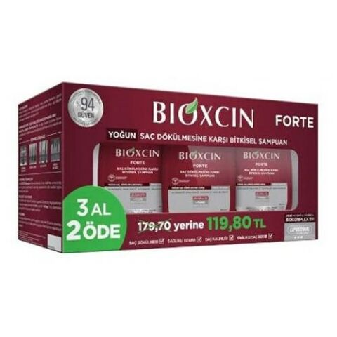 Bioxcin Forte 300 ml 3 Al 2 Öde Tüm Saçlar Şampuan
