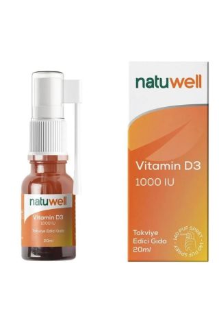 Natuwell Vitamin D3 1000 Iu Sprey 20 Ml