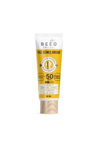 Bee'o Apicare Propolisli 50 Faktör Yüz Güneş Kremi 40 ml