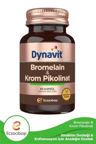 Dynavit Bromelain ve Krom Pikolinat 60 Kapsül