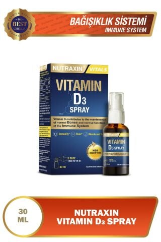 Nutraxin Vitamin D3 1.000 IU Sprey 30 ML