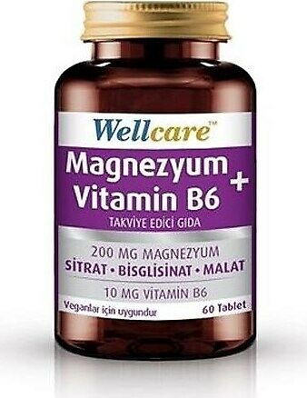 Wellcare Magnezyum + Vitamin B6 60 Tablet