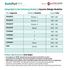 Rear Butterfly Window Latch for Fiat Fiorino