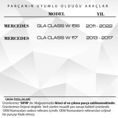 Mercedes GLA Class W156 için Panoramik Tavan Sunroof Tamir Seti Dişlili