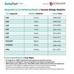 Fiat Fiorino,Qubo,Doblo için Motor Kaput İç Açma Kolu