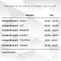 VW Golf,Passat,GTI,Caddy,Tiguan,Touran  için Arka Silecek Kol Kap