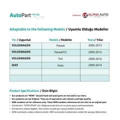 Audi A4,RS4,A5,A6,A8 için Bagaj Kilit Dişlisi