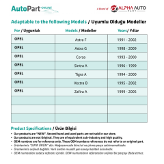 Opel Astra G-F,Corsa,Sintra A için Vites Topuzu