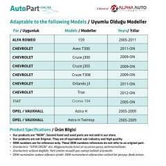 Opel Vectra C MK2,Vectra C GTS için Termostat Su Hortumu Boru Konnektörü